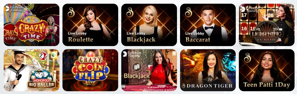 Juegos de casino en vivo CASIMBA CASINO